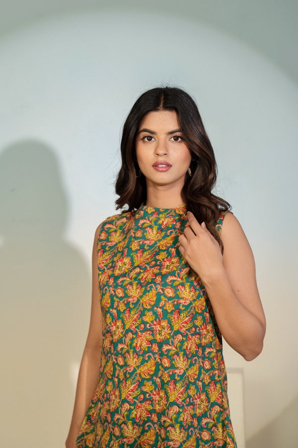 Emerald Garden Peplum Top