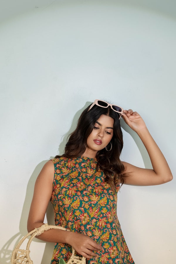 Emerald Garden Peplum Top