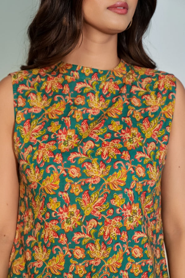 Emerald Garden Peplum Top
