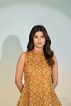 Golden Meadow Peplum Top