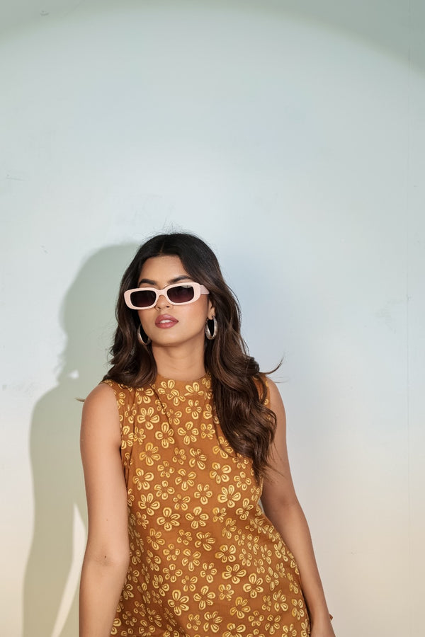 Golden Meadow Peplum Top