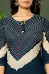 Indigo Heritage – Premium Cotton Kurta Pant with Dupatta Set