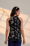Midnight Bloom Cotton Top